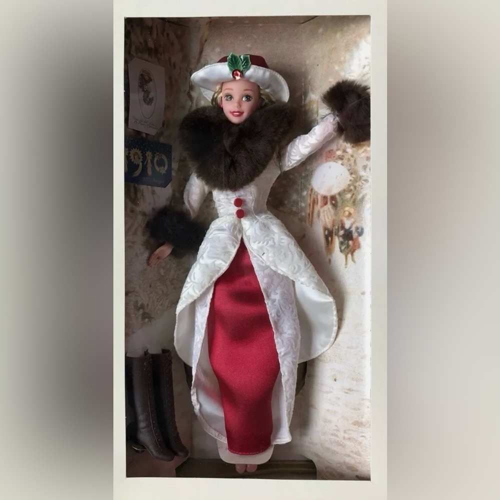 Victorian Christmas Holiday Barbie,  Hallmark Memories Barbie, Mattel 1995